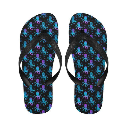 Octopus Blue Design Print Themed Flip Flops-JTAMIGO.COM