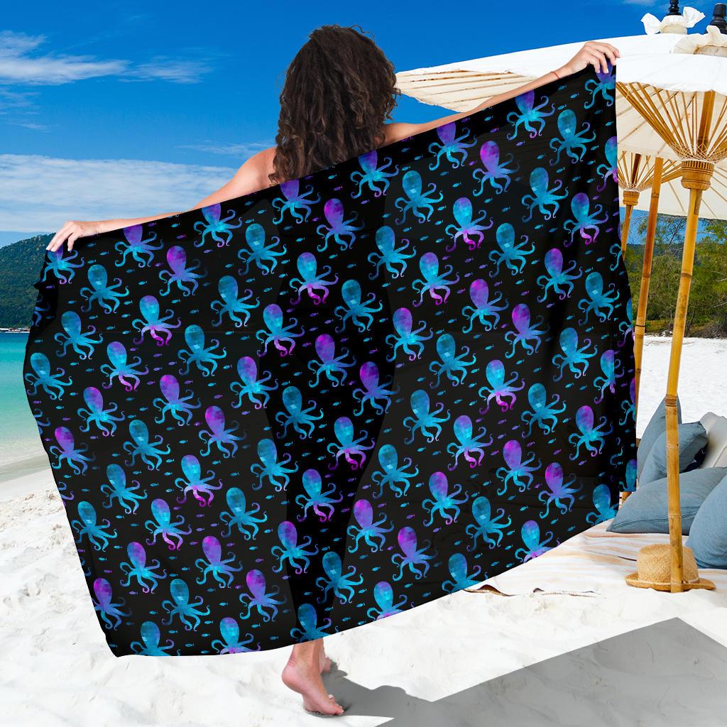 Octopus Blue Design Print Themed Sarong Pareo Wrap