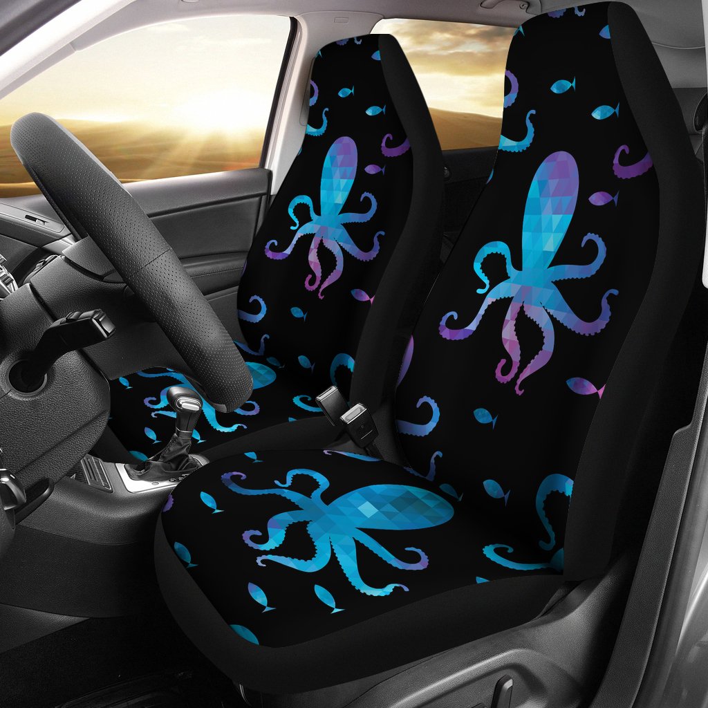 Octopus Blue Design Print Themed Universal Fit Car Seat Covers