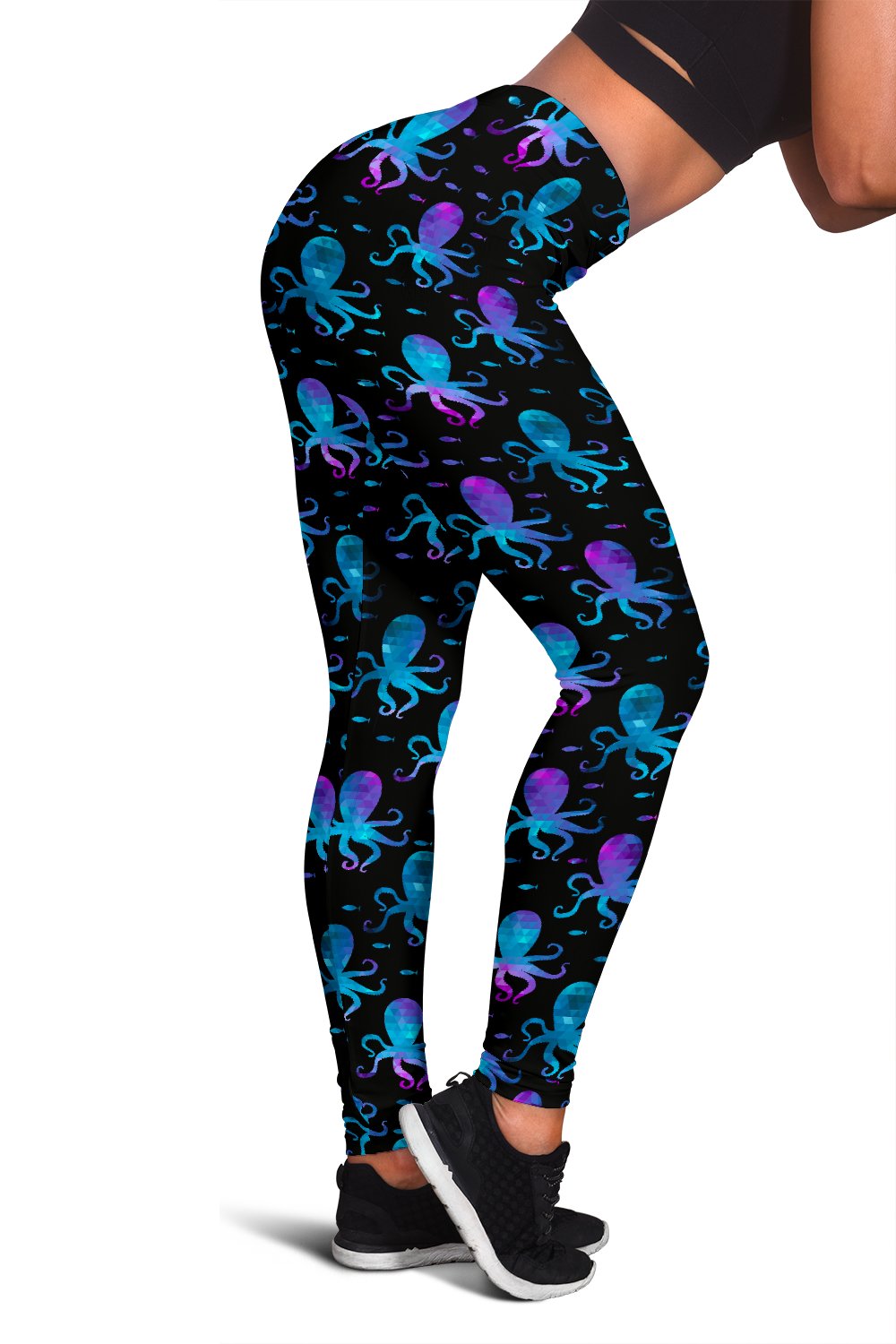 Octopus Blue Design Print Themed Women Leggings