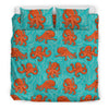 Octopus Cartoon Design Print Themed Duvet Cover Bedding Set