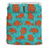 Octopus Cartoon Design Print Themed Duvet Cover Bedding Set