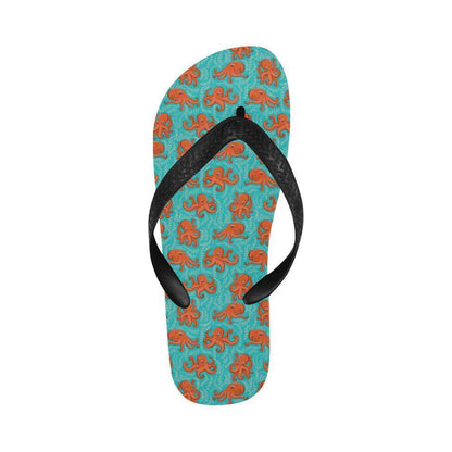 Octopus Cartoon Design Print Themed Flip Flops-JTAMIGO.COM