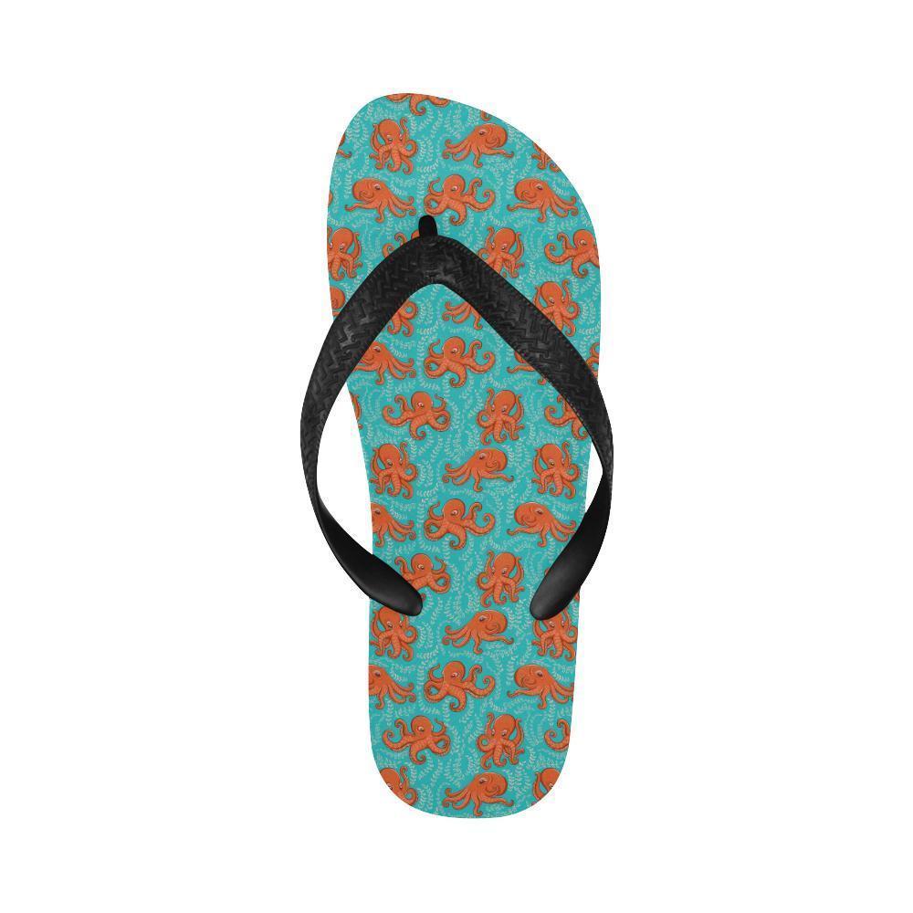 Octopus Cartoon Design Print Themed Flip Flops-JTAMIGO.COM