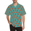 Octopus Cartoon Design Print Themed Men Aloha Hawaiian Shirt