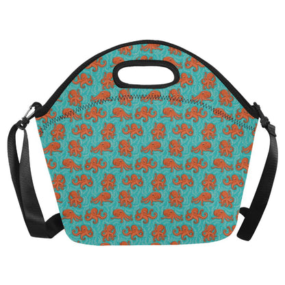Octopus Cartoon Design Print Themed Neoprene Lunch Bag (Model 1669)(Large)-JTAMIGO.COM