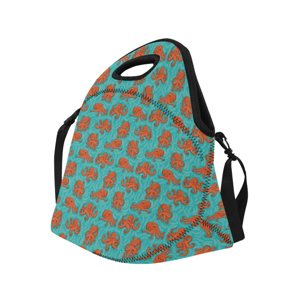 Octopus Cartoon Design Print Themed Neoprene Lunch Bag (Model 1669)(Large)-JTAMIGO.COM