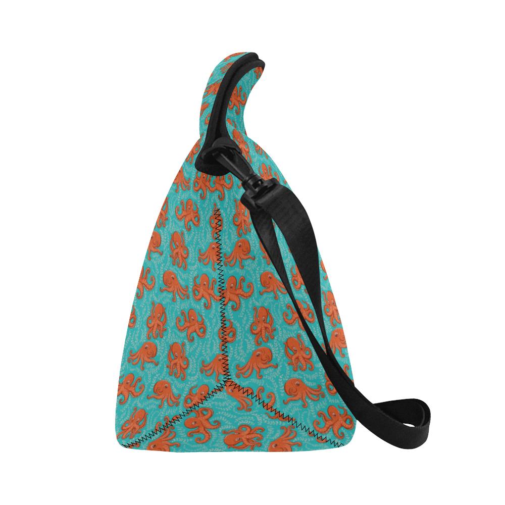 Octopus Cartoon Design Print Themed Neoprene Lunch Bag (Model 1669)(Large)-JTAMIGO.COM