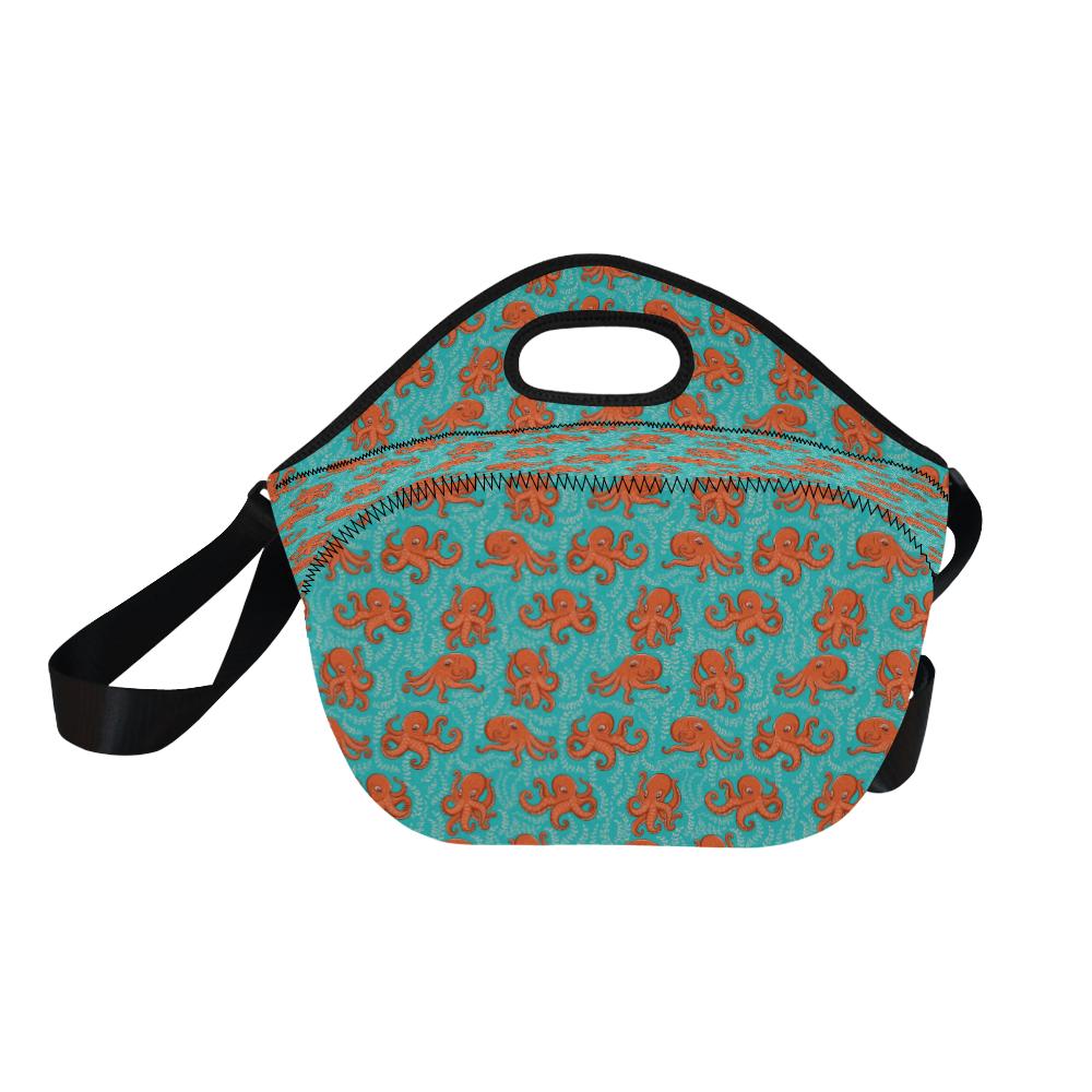Octopus Cartoon Design Print Themed Neoprene Lunch Bag (Model 1669)(Large)-JTAMIGO.COM