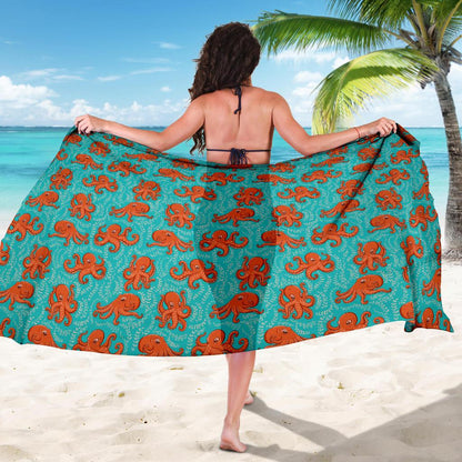 Octopus Cartoon Design Print Themed Sarong Pareo Wrap