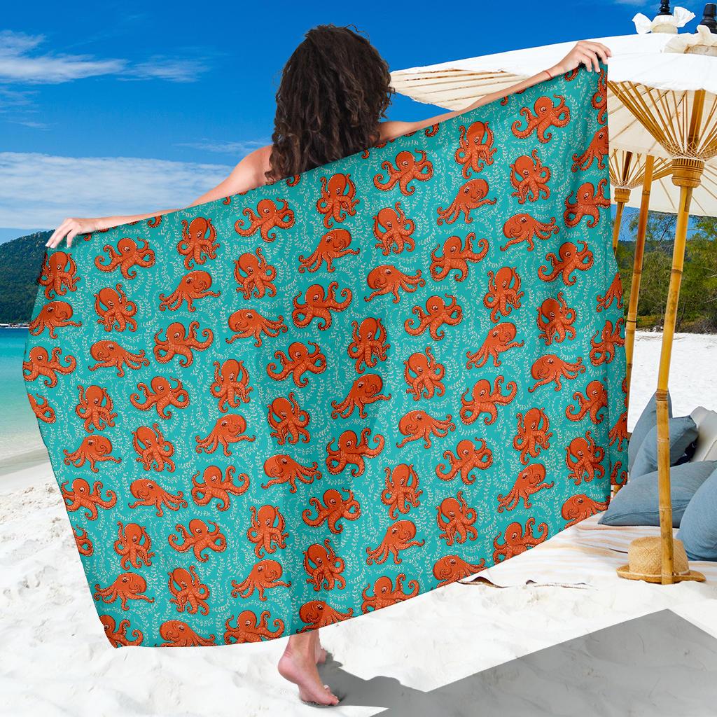 Octopus Cartoon Design Print Themed Sarong Pareo Wrap