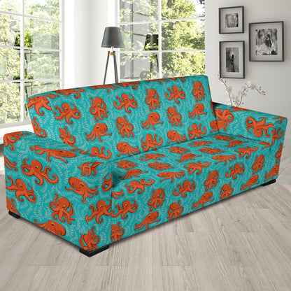 Octopus Cartoon Design Print Themed Sofa Slipcover-JTAMIGO.COM