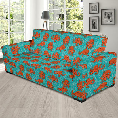 Octopus Cartoon Design Print Themed Sofa Slipcover-JTAMIGO.COM