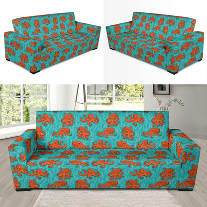 Octopus Cartoon Design Print Themed Sofa Slipcover-JTAMIGO.COM