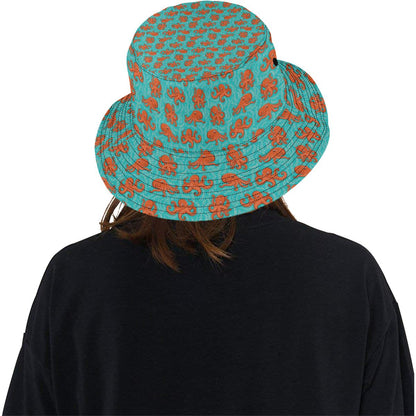 Octopus Cartoon Design Print Themed Unisex Bucket Hat