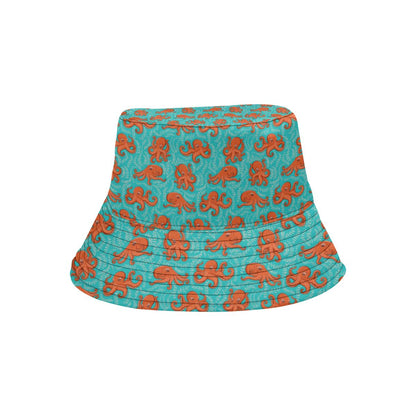 Octopus Cartoon Design Print Themed Unisex Bucket Hat