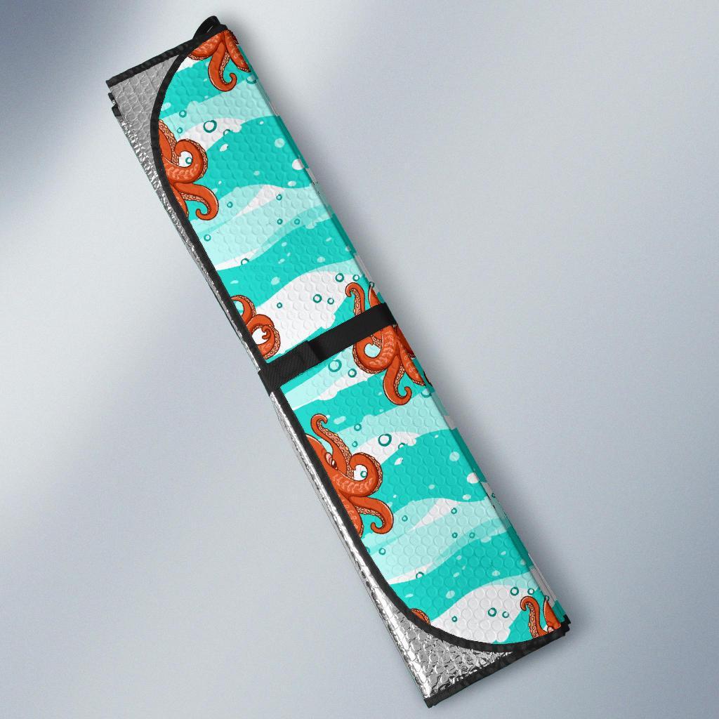 Octopus Cute Design Print Themed Car Sun Shade For Windshield