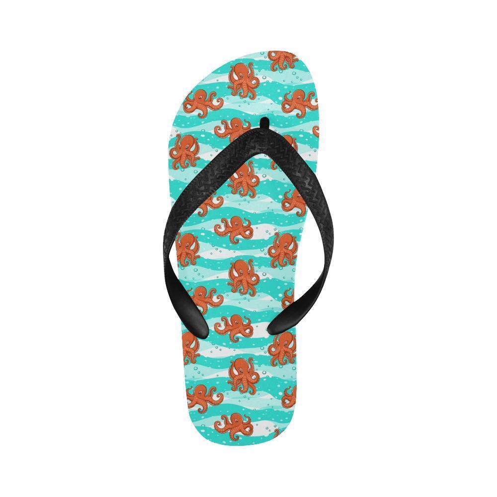 Octopus Cute Design Print Themed Flip Flops-JTAMIGO.COM