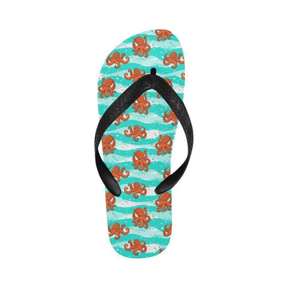 Octopus Cute Design Print Themed Flip Flops-JTAMIGO.COM