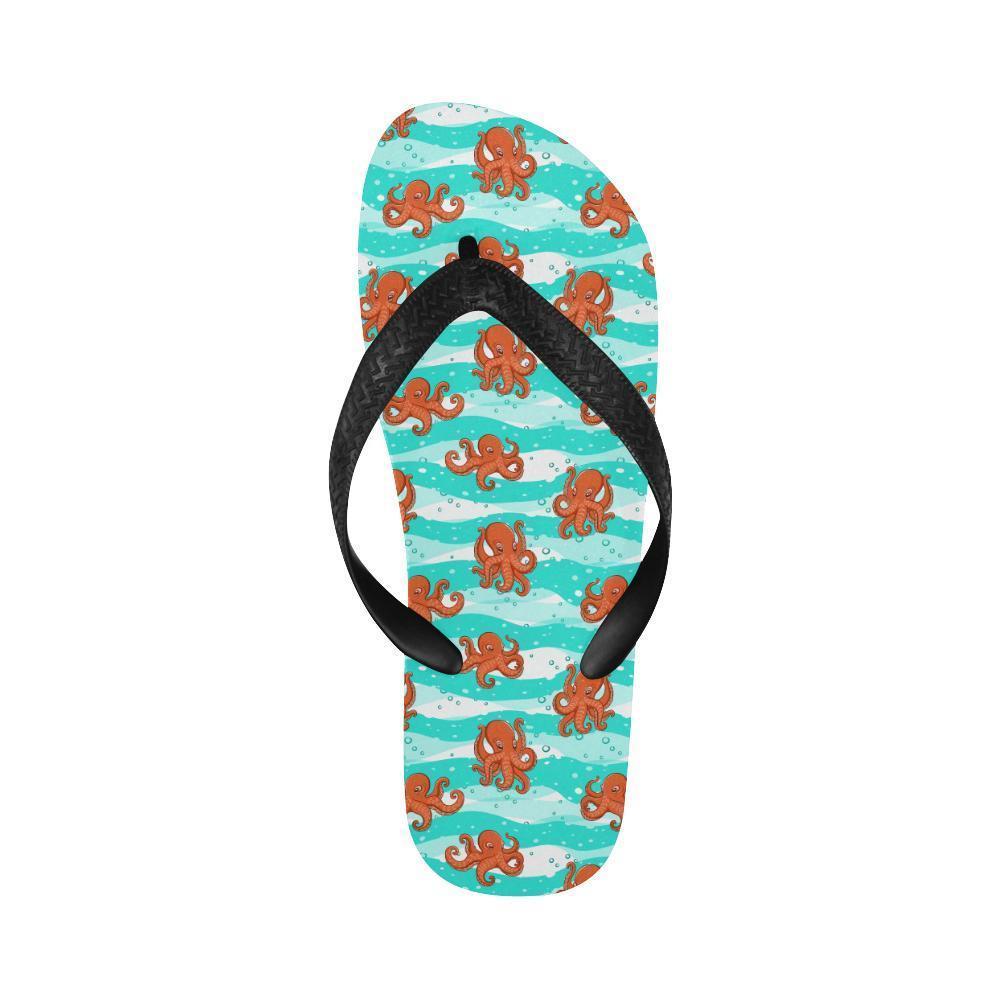 Octopus Cute Design Print Themed Flip Flops-JTAMIGO.COM
