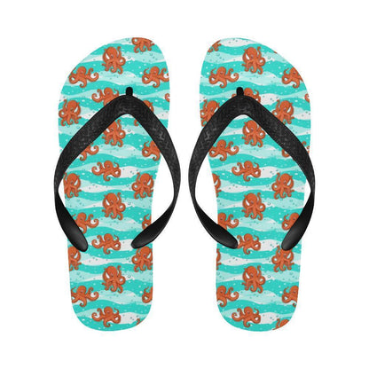 Octopus Cute Design Print Themed Flip Flops-JTAMIGO.COM
