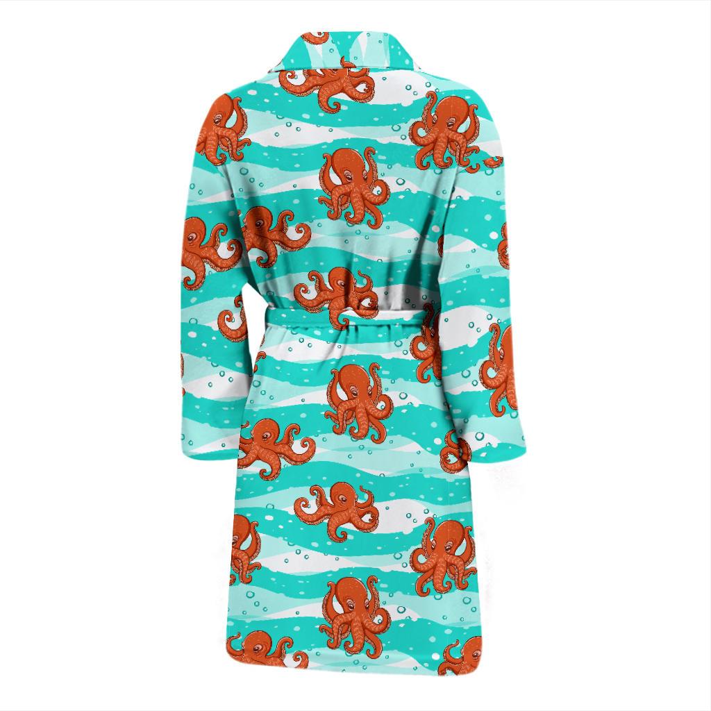 Octopus Cute Design Print Themed Men Bath Robe-JTAMIGO.COM