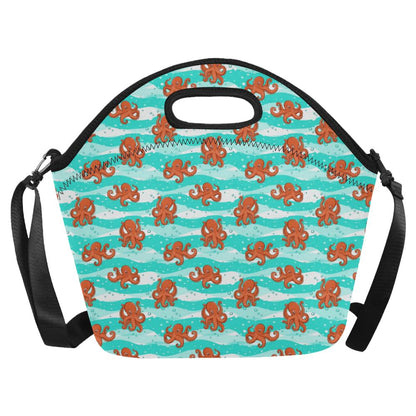 Octopus Cute Design Print Themed Neoprene Lunch Bag (Model 1669)(Large)-JTAMIGO.COM