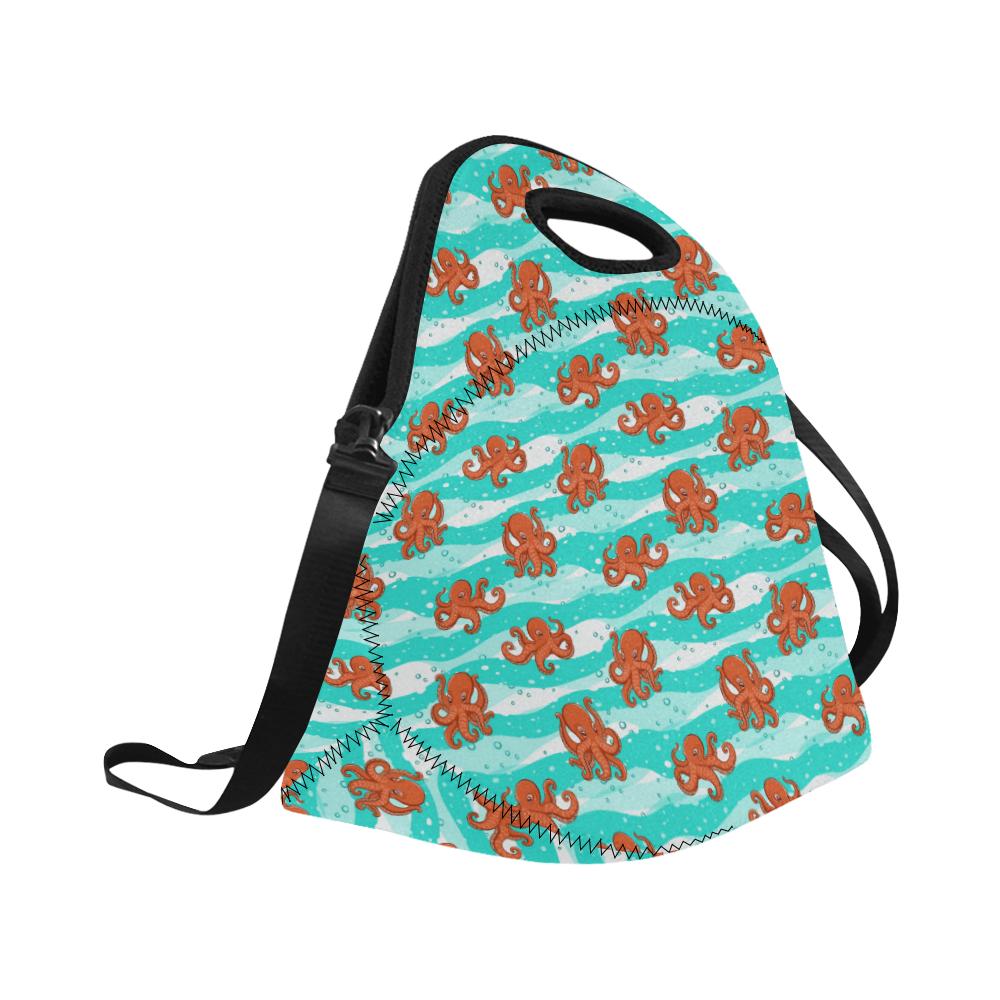 Octopus Cute Design Print Themed Neoprene Lunch Bag (Model 1669)(Large)-JTAMIGO.COM