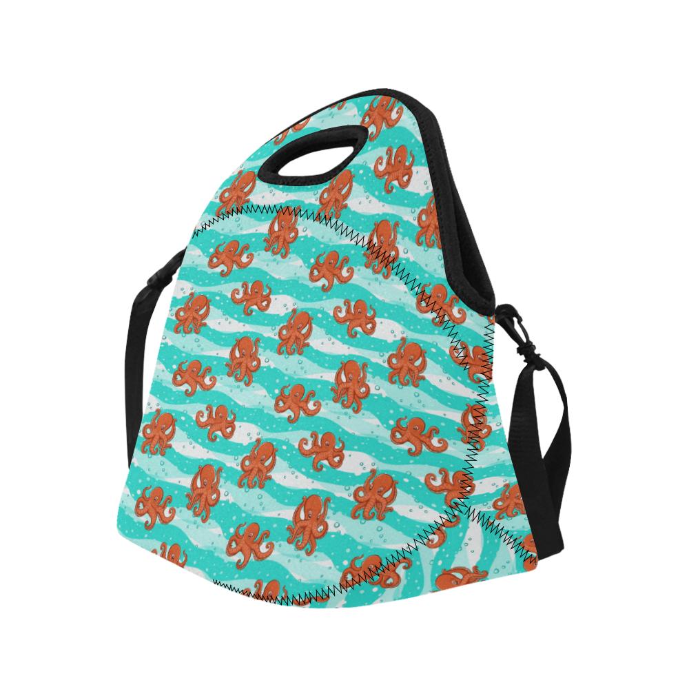 Octopus Cute Design Print Themed Neoprene Lunch Bag (Model 1669)(Large)-JTAMIGO.COM