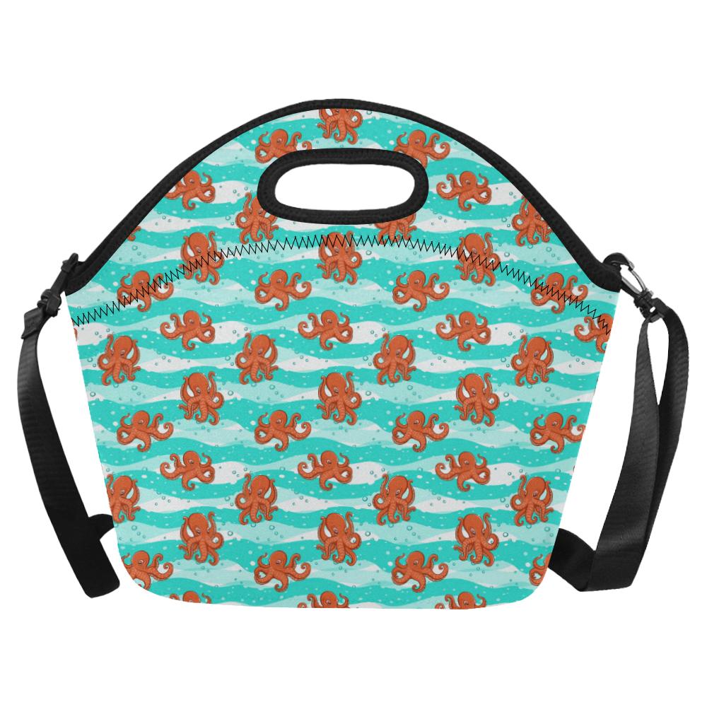 Octopus Cute Design Print Themed Neoprene Lunch Bag (Model 1669)(Large)-JTAMIGO.COM