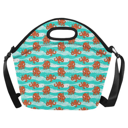 Octopus Cute Design Print Themed Neoprene Lunch Bag (Model 1669)(Large)-JTAMIGO.COM