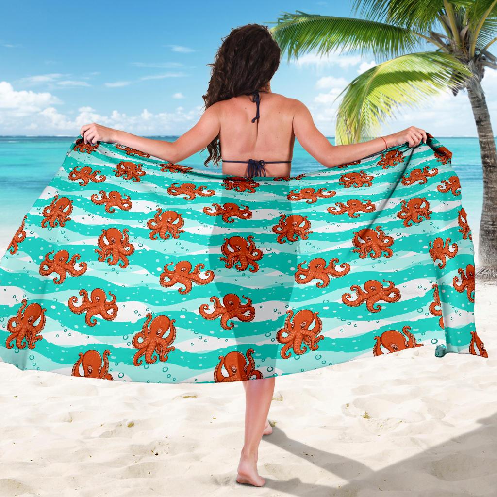 Octopus Cute Design Print Themed Sarong Pareo Wrap