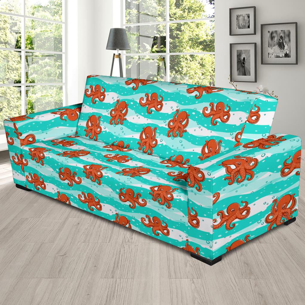 Octopus Cute Design Print Themed Sofa Slipcover-JTAMIGO.COM