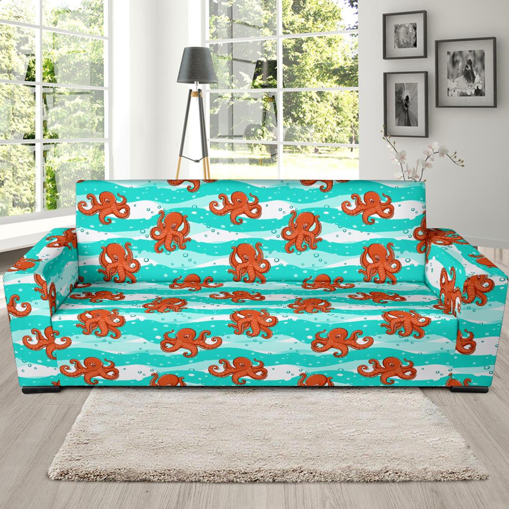 Octopus Cute Design Print Themed Sofa Slipcover-JTAMIGO.COM