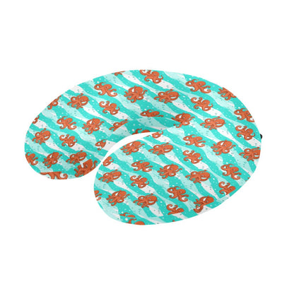 Octopus Cute Design Print Themed U-Shaped Travel Neck Pillow-JTAMIGO.COM
