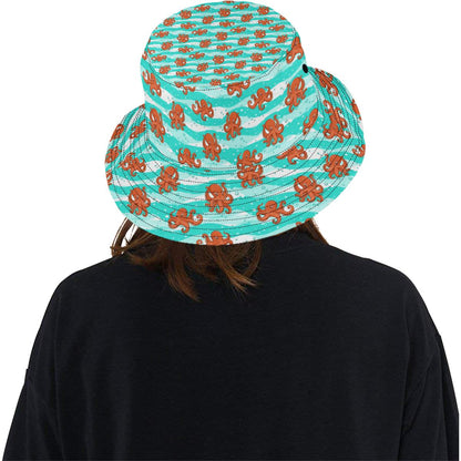 Octopus Cute Design Print Themed Unisex Bucket Hat