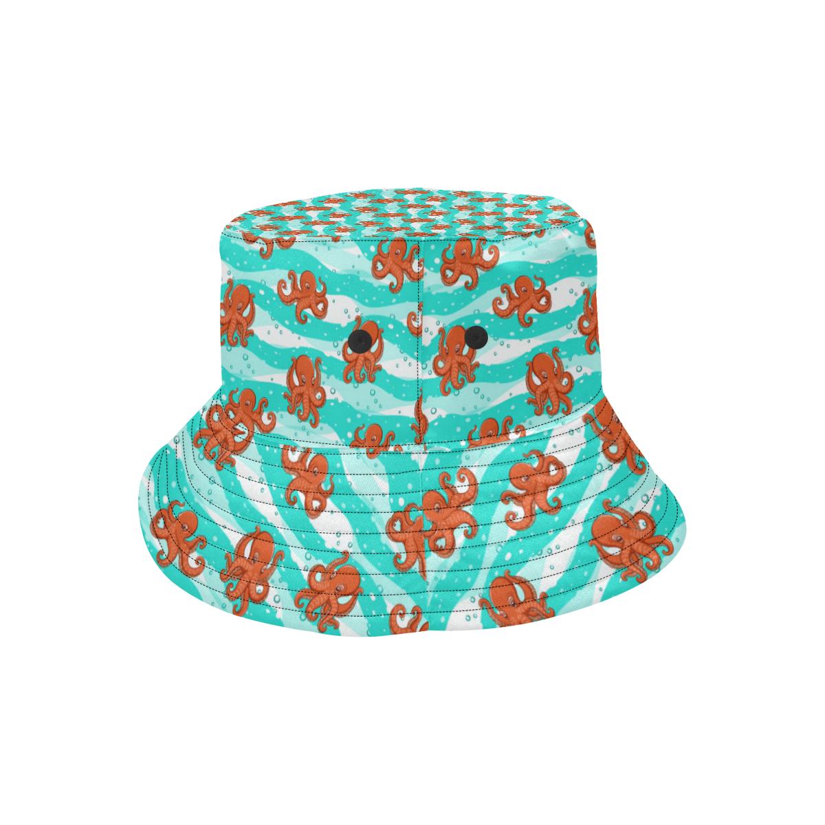 Octopus Cute Design Print Themed Unisex Bucket Hat