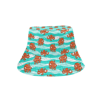 Octopus Cute Design Print Themed Unisex Bucket Hat