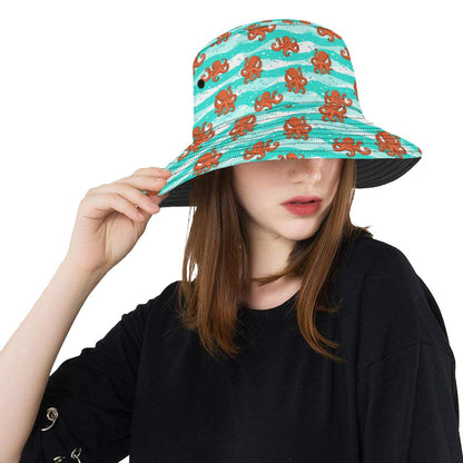 Octopus Cute Design Print Themed Unisex Bucket Hat