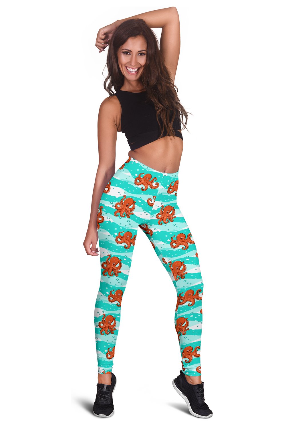 Octopus Cute Design Print Themed Women Leggings