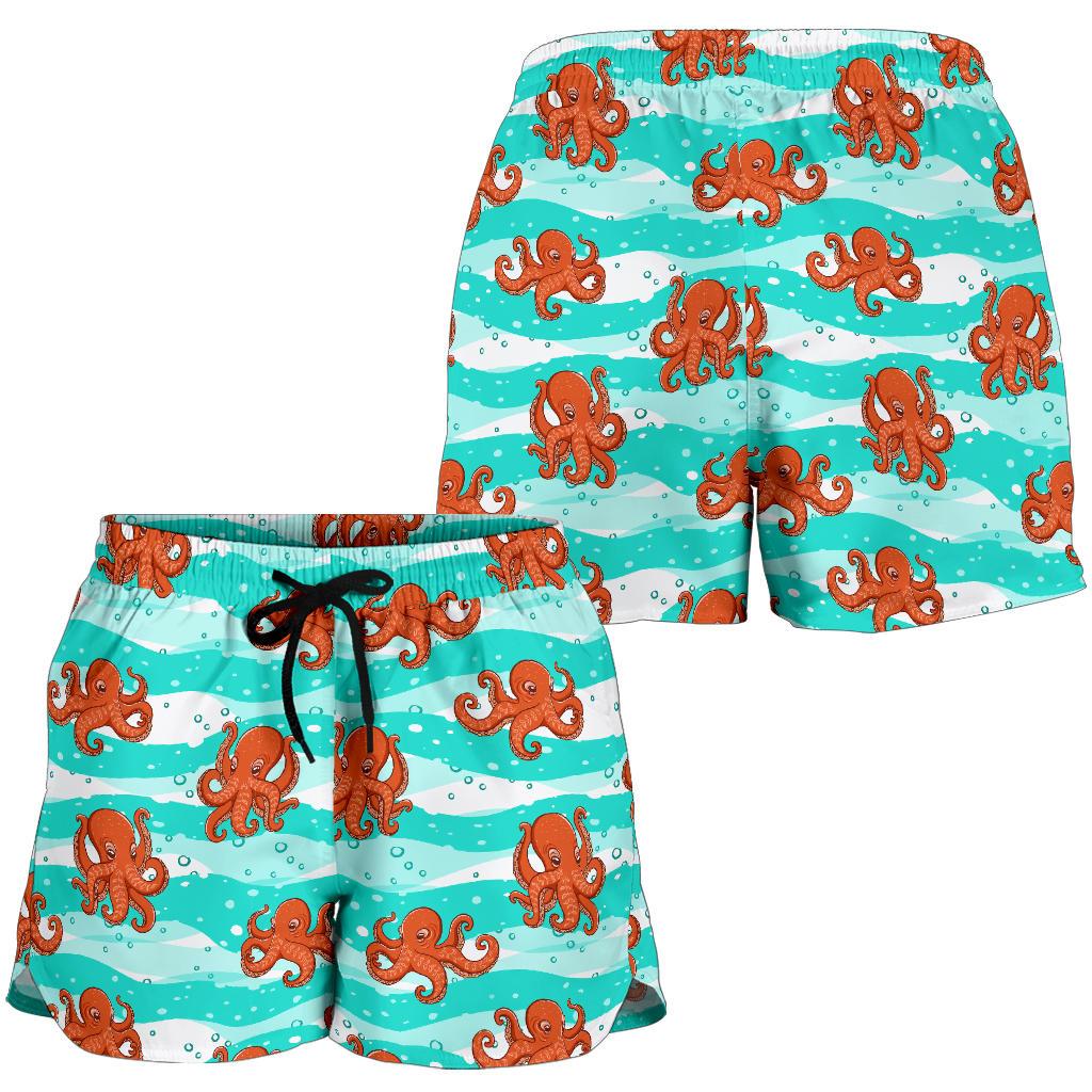 Octopus Cute Design Print Themed Women Shorts-JTAMIGO.COM