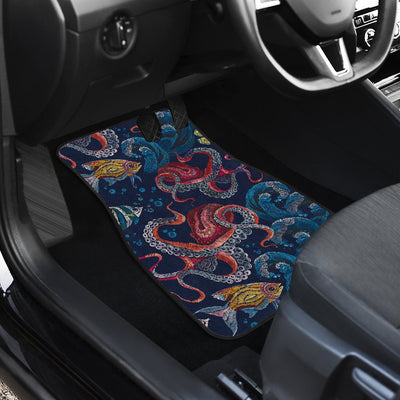 Octopus Deep Sea Print Themed Car Floor Mats