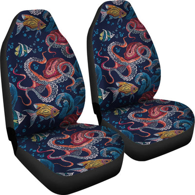 Octopus Deep Sea Print Themed Universal Fit Car Seat Covers