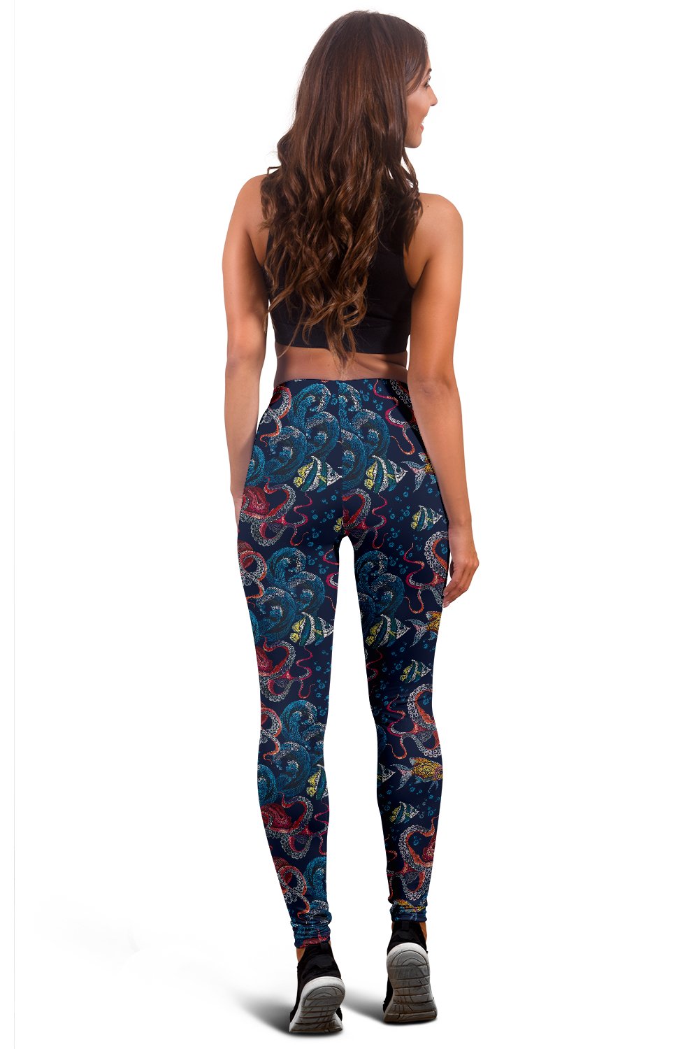Octopus Deep Sea Print Themed Women Leggings