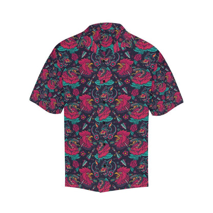 Old School Tattoo Print Men Aloha Hawaiian Shirt
