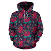 Old School Tattoo Print Pullover Hoodie