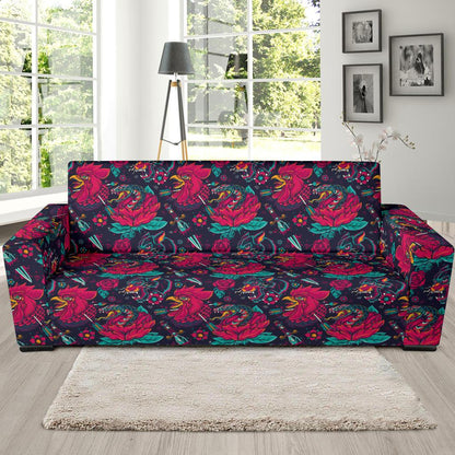 Old School Tattoo Print Sofa Slipcover-JTAMIGO.COM