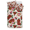 Old School Tattoo Rose Pattern Duvet Cover Bedding Set