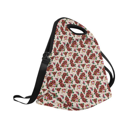Old School Tattoo Rose Pattern Neoprene Lunch Bag (Model 1669)(Large)-JTAMIGO.COM