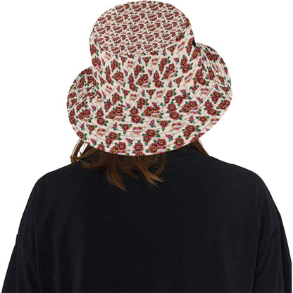 Old School Tattoo Rose Pattern Unisex Bucket Hat